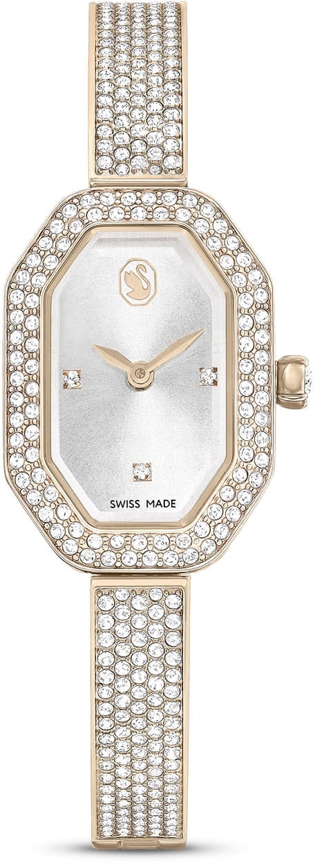 Swarovski Swarovski Horloge 5672987 Dextera Bangle Staal Quartz met Geelgouden Plating 19 x 31mm Divers