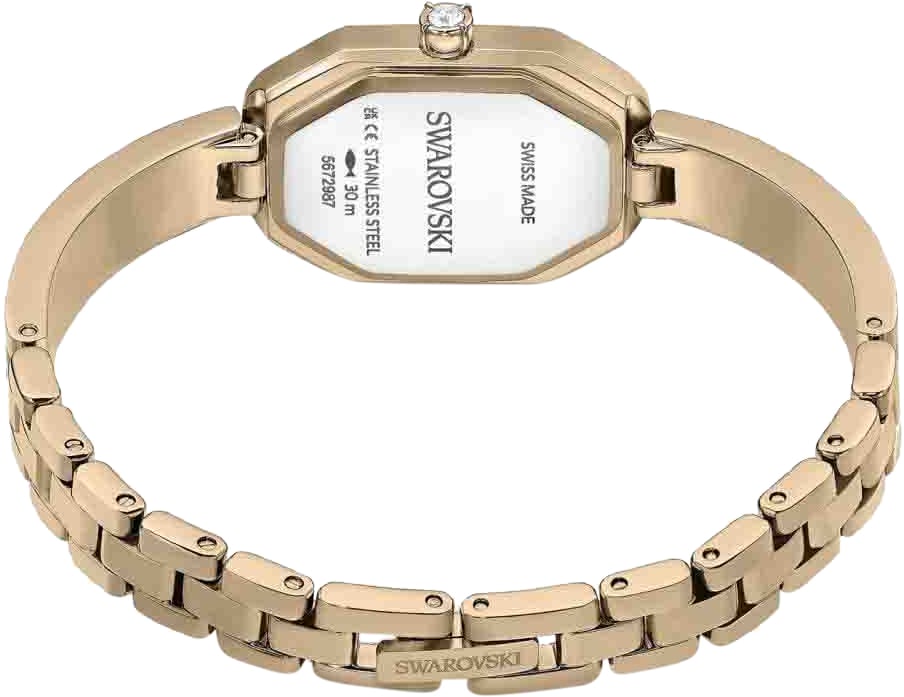 Swarovski Swarovski Horloge 5672987 Dextera Bangle Staal Quartz met Geelgouden Plating 19 x 31mm Goud