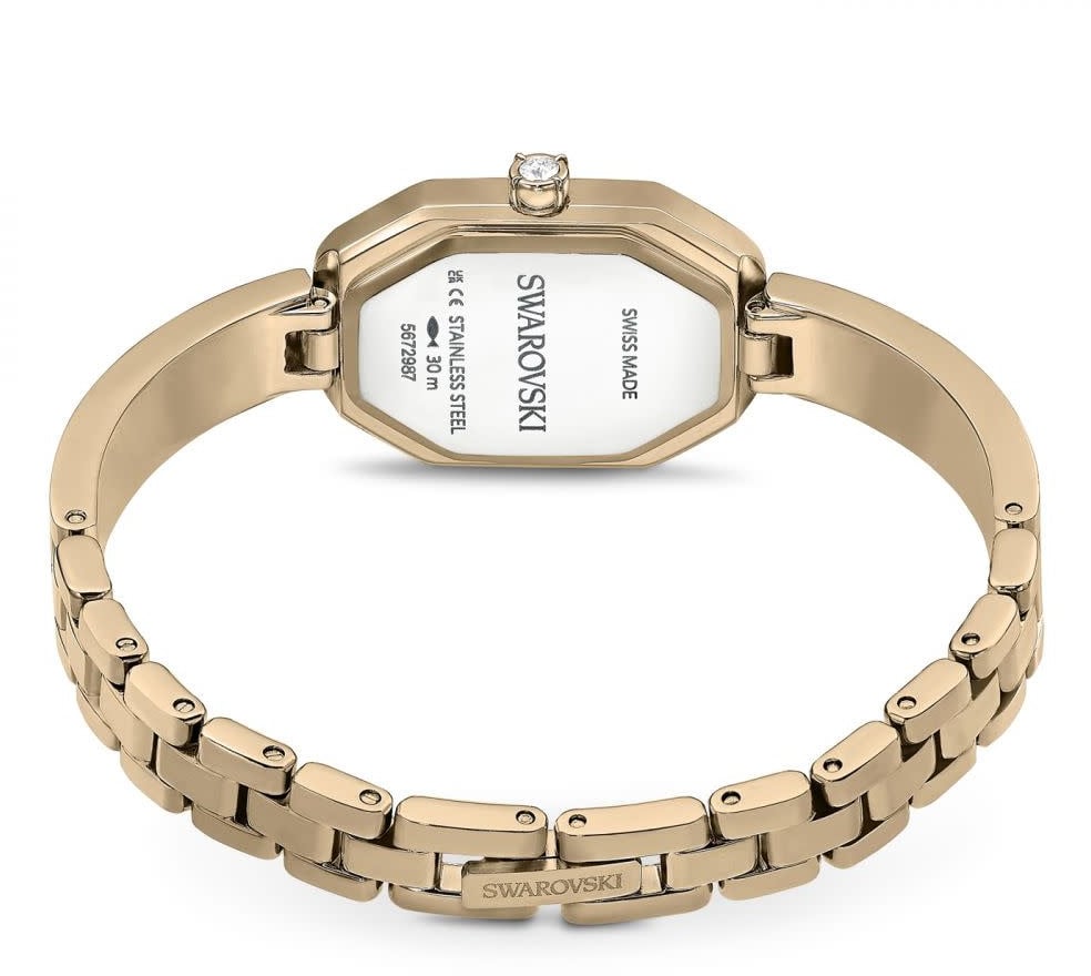 Swarovski Swarovski Horloge 5672987 Dextera Bangle Staal Quartz met Geelgouden Plating 19 x 31mm Divers
