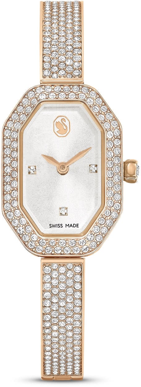 Swarovski Swarovski Horloge 5672992 Dextera Bangle Staal Quartz met Rose Plating 31 x 19mm Divers
