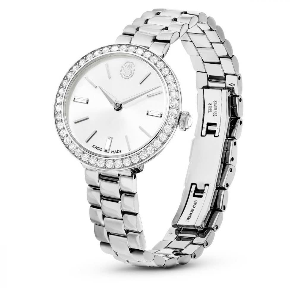 Swarovski Swarovski Horloge 5672998 Certa Staal Quartz met Swarovski Stenen 30mm Zilver