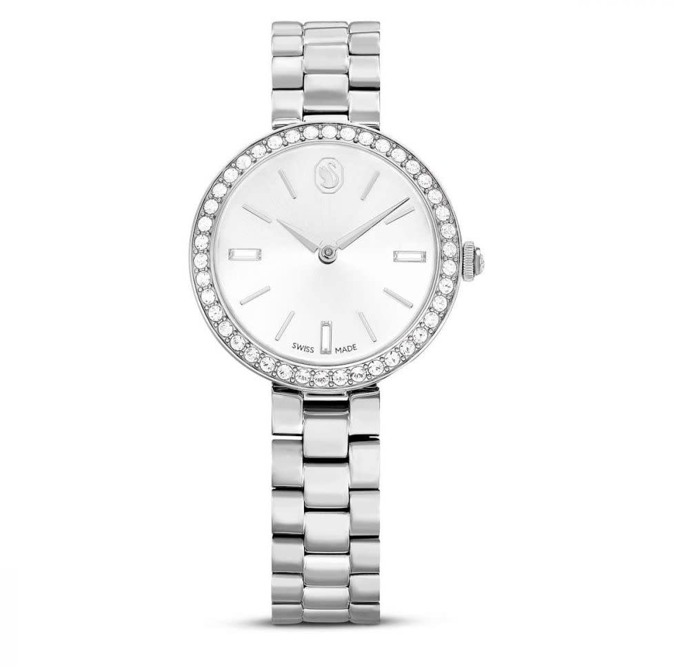 Swarovski Swarovski Horloge 5672998 Certa Staal Quartz met Swarovski Stenen 30mm Zilver