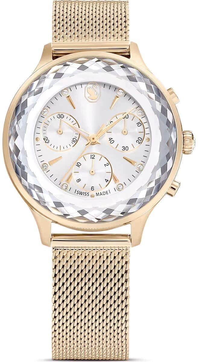 Swarovski Swarovski Horloge 5677500 Nova Staal met Rose Plating Quartz Chronograaf 37mm Divers