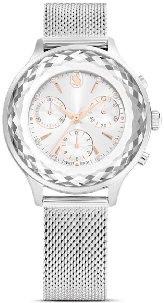 Swarovski Swarovski Horloge 5677503 Nova Staal Quartz Chronograaf 37mm Zilver