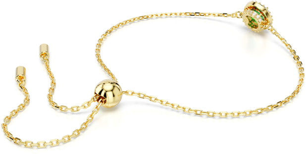 Swarovski Swarovski Armband 5680559 Una Angelic met Geelgouden Plating en Groene Swarovski Kristal 16 -24cm Divers