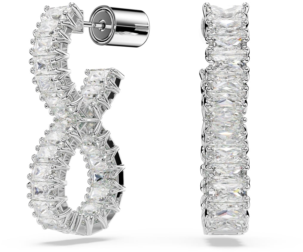 Swarovski Hyperbola Oorhangers met Kristal Zilver