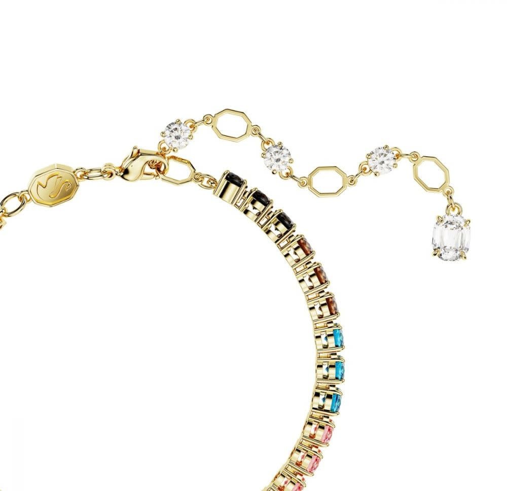 Swarovski Swarovski Armband 5685691 Matrix met Geelgouden Plating en Regenboog Swarovski Stenen 16.5 - 20.5cm Goud