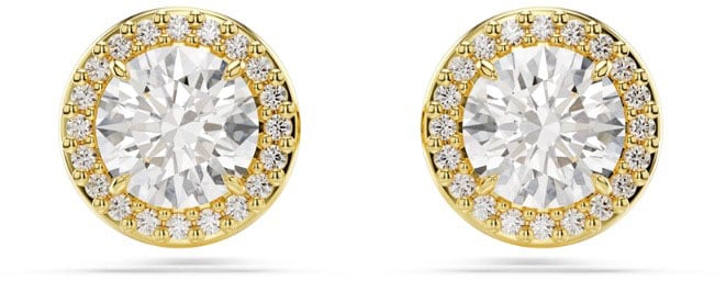 Swarovski Una Oorknoppen met Kristal Goud