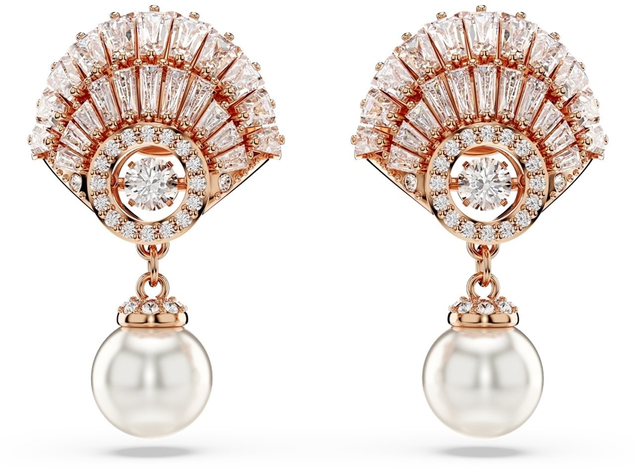 Swarovski Idyllia Roes Oorknoppen met Kristal Roze