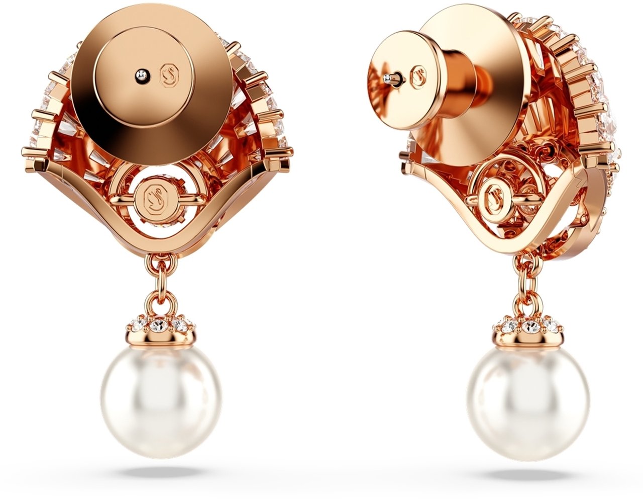 Swarovski Idyllia Roes Oorknoppen met Kristal Roze