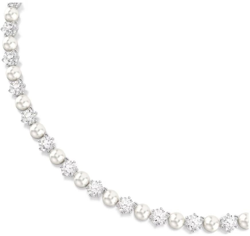 Swarovski Collier 5689623 Matrix Tennis Zilverkleurig met Parel en Zirkonia Zilver