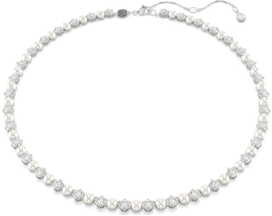 Swarovski Collier 5689623 Matrix Tennis Zilverkleurig met Parel en Zirkonia Zilver