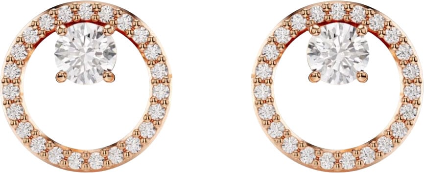 Swarovski Oorbellen 5692263 Constella Rosekleurig met Zirkonia Goud