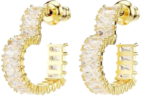 Swarovski Swarovski Oorbellen 5693512 Matrix met Geelgouden Plating Hartjes met Swarovski Kristallen Goud