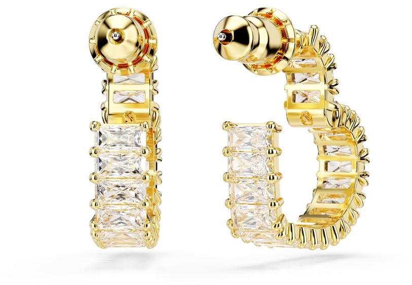 Swarovski Matrix Oorknoppen met Kristal Goud