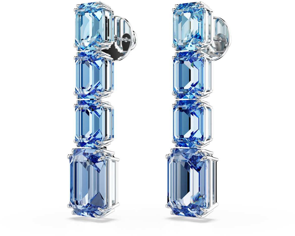 Swarovski Millenia Oorknoppen met Kristal Blauw