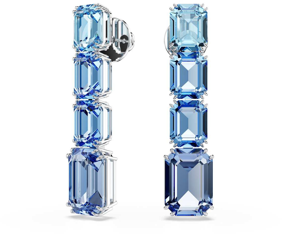 Swarovski Millenia Oorknoppen met Kristal Blauw