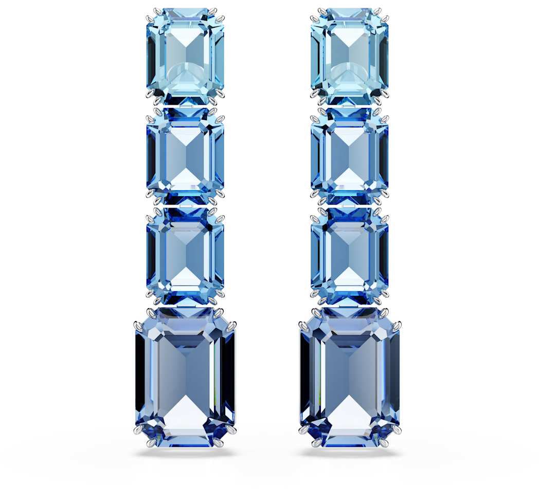 Swarovski Millenia Oorknoppen met Kristal Blauw