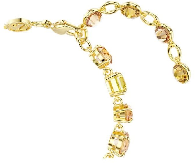 Swarovski Swarovski Armband 5718072 Gema Goudkleurige Plating met Bruin/Geel 15-19cm Goud