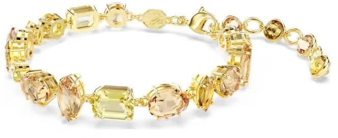 Swarovski Swarovski Armband 5718072 Gema Goudkleurige Plating met Bruin/Geel 15-19cm Divers