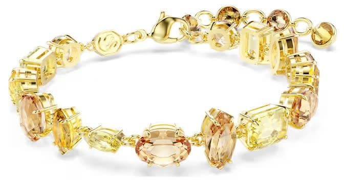 Swarovski Swarovski Armband 5718072 Gema Goudkleurige Plating met Bruin/Geel 15-19cm Divers
