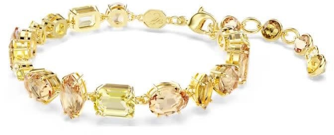 Swarovski Swarovski Armband 5718072 Gema Goudkleurige Plating met Bruin/Geel 15-19cm Divers