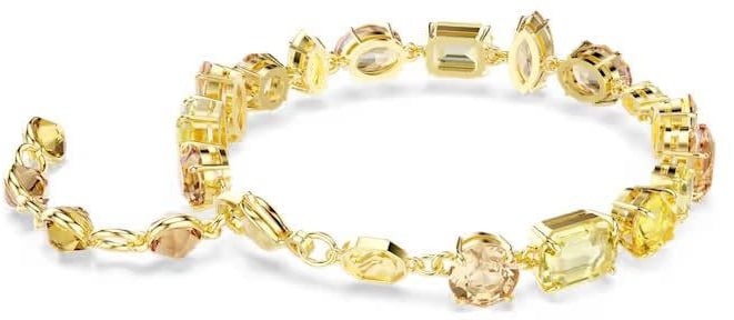 Swarovski Swarovski Armband 5718072 Gema Goudkleurige Plating met Bruin/Geel 15-19cm Goud