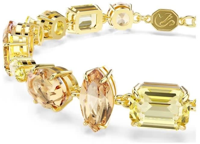 Swarovski Swarovski Armband 5718072 Gema Goudkleurige Plating met Bruin/Geel 15-19cm Goud