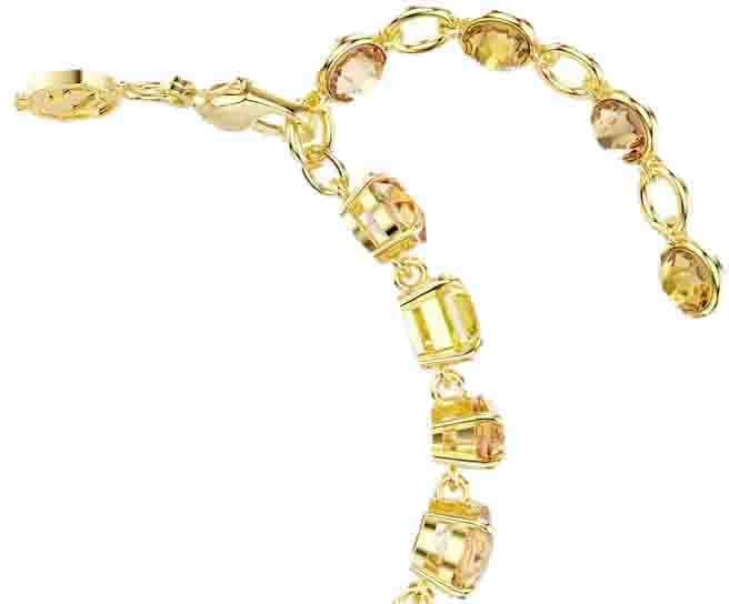 Swarovski Swarovski Armband 5718072 Gema Goudkleurige Plating met Bruin/Geel 15-19cm Goud