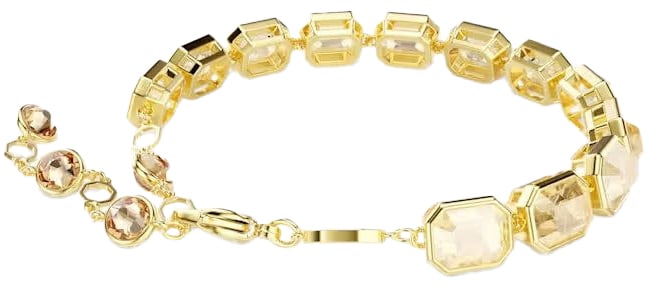 Swarovski Swarovski Armband 5720912 Millenia Goudkleurige Plating Octagon Slijpvorm Caramel Divers