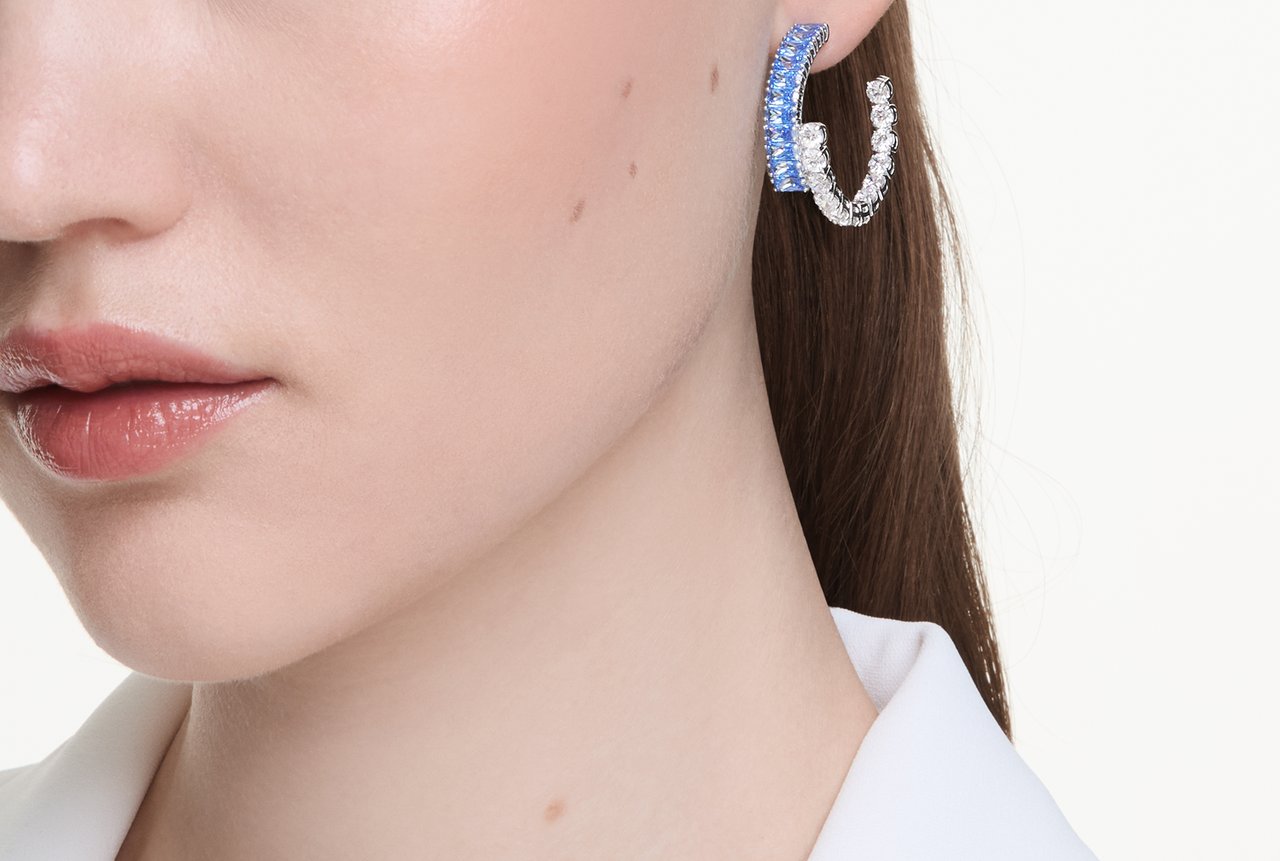 Swarovski Matrix Oorbellen met Kristal Divers