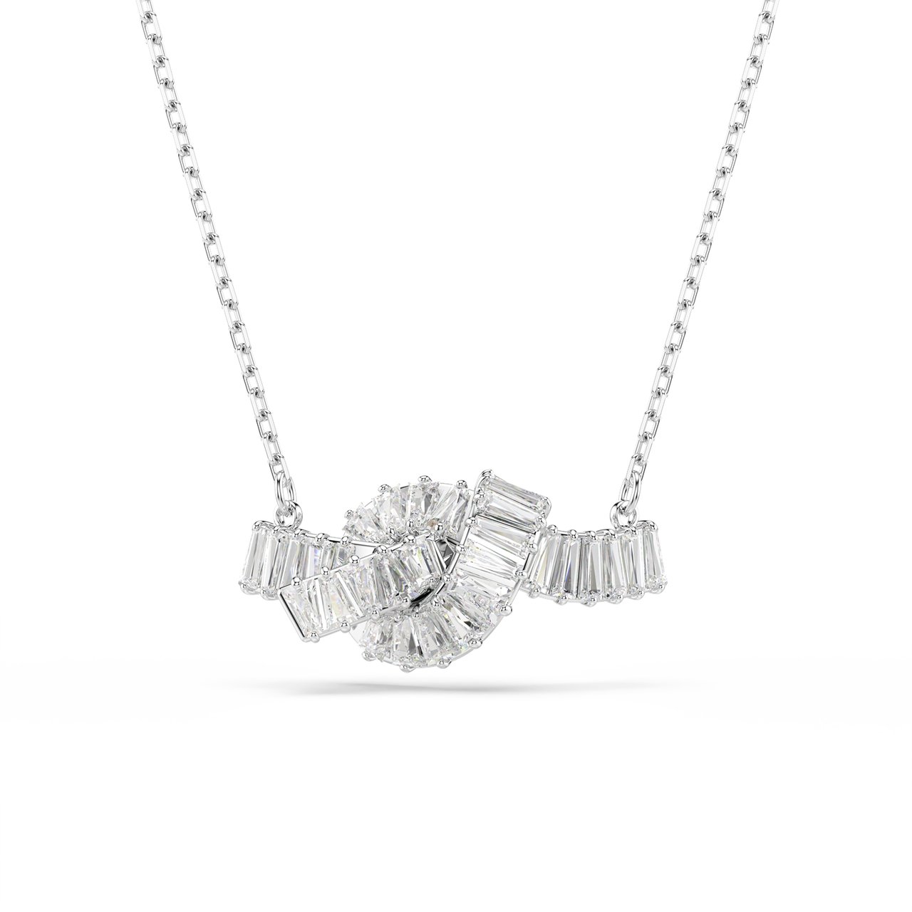 Swarovski Matrix Ketting met Kristal Zilver