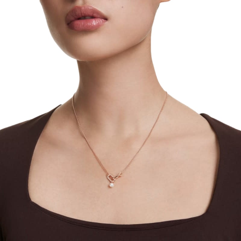 Swarovski Swarovski Collier 5728589 Constella Rosegouden Plating met Parel 38-48cm Divers