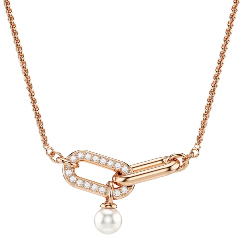 Swarovski Swarovski Collier 5728589 Constella Rosegouden Plating met Parel 38-48cm Goud