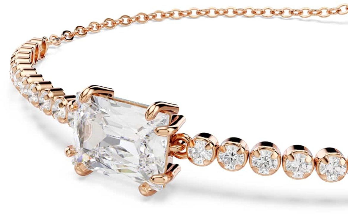 Swarovski Matrix Armband met Kristal Roze