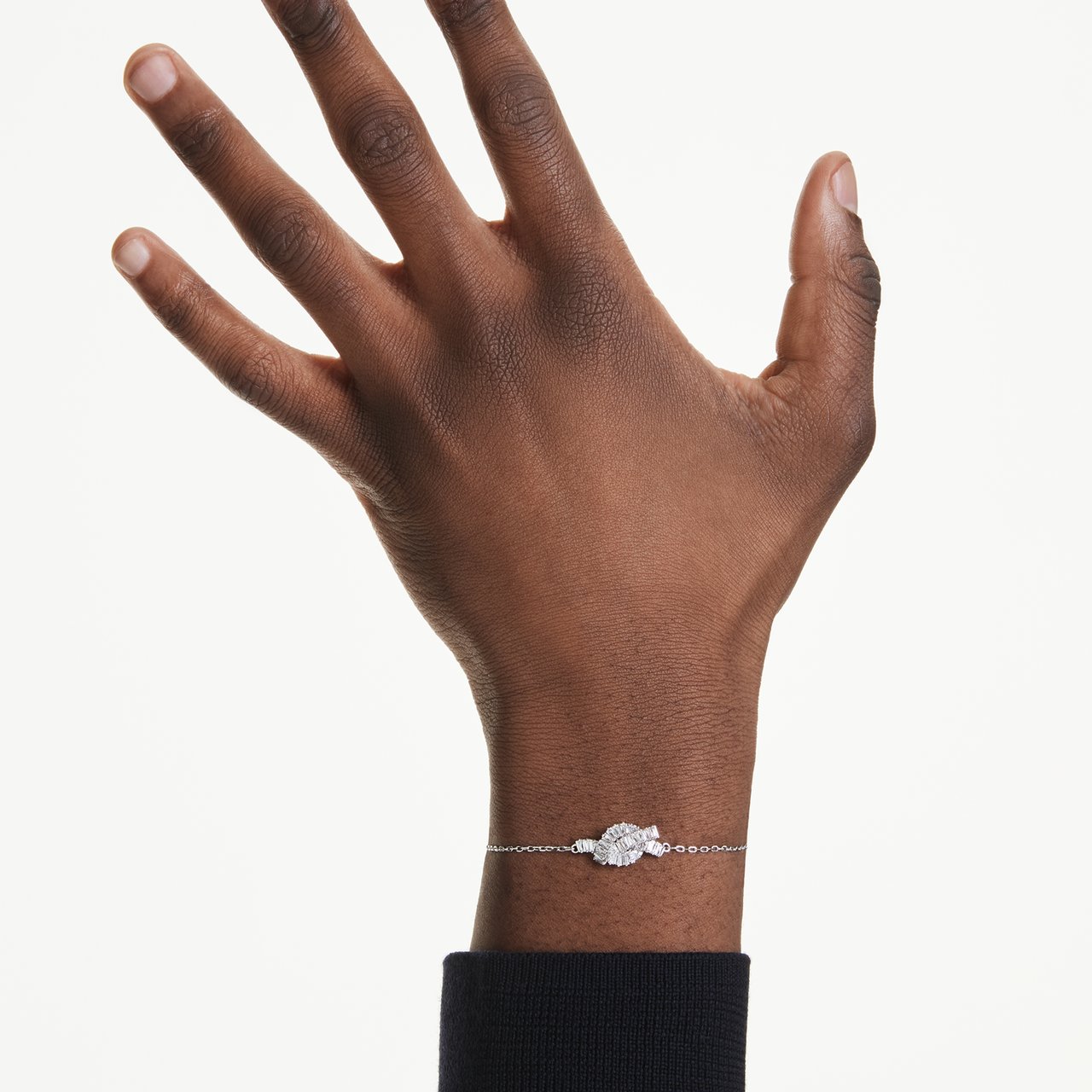 Swarovski Matrix Armband met Kristal Zilver