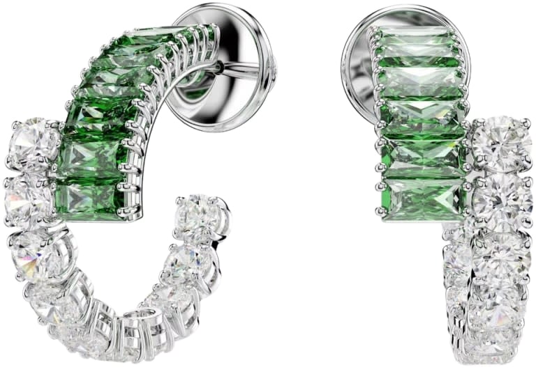 Swarovski Swarovski Oorbellen 5732264 Matrix Zilverkleurig met Groen en Wit Divers
