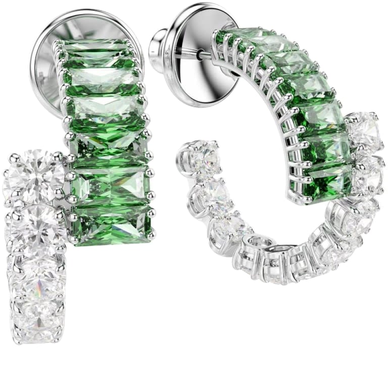 Swarovski Swarovski Oorbellen 5732264 Matrix Zilverkleurig met Groen en Wit Divers