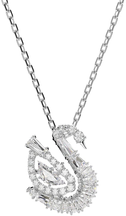 Swarovski Swarovski Ketting 5732412 Zwaan Ketting Met Kristallen 38 cm Zilver