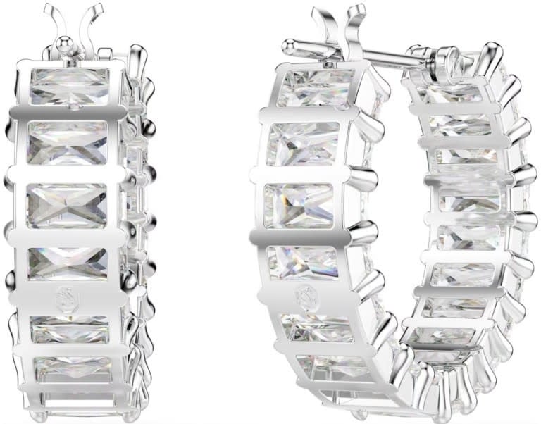 Swarovski Swarovski Oorbellen 5733397 Matrix Zilverkleurig Baquette Slijpvorm Divers