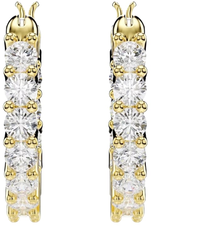 Swarovski Swarovski Oorbellen 5733398 Matrix Goudkleurige Plating Ronde Slijpvorm Divers