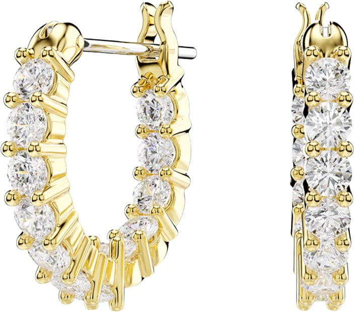 Swarovski Matrix Oorbellen met Kristal Goud