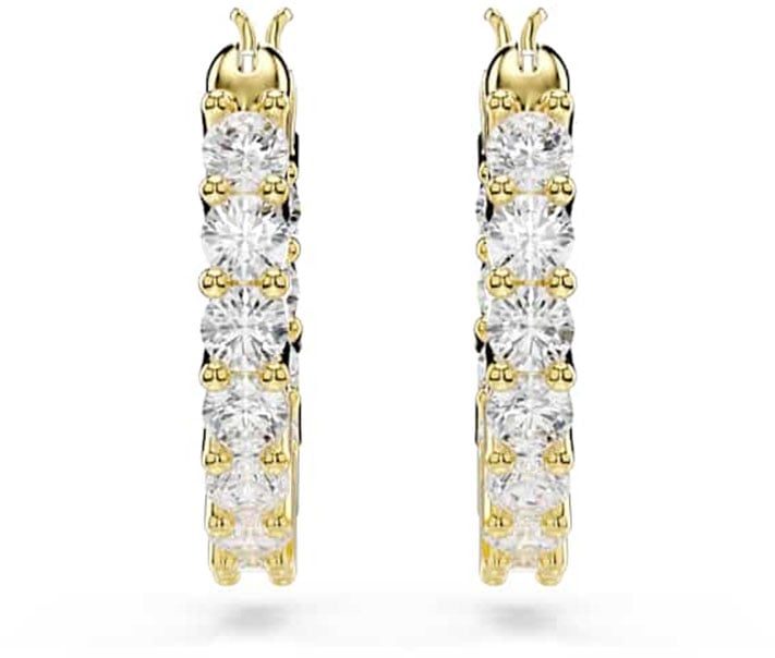 Swarovski Matrix Oorbellen met Kristal Goud