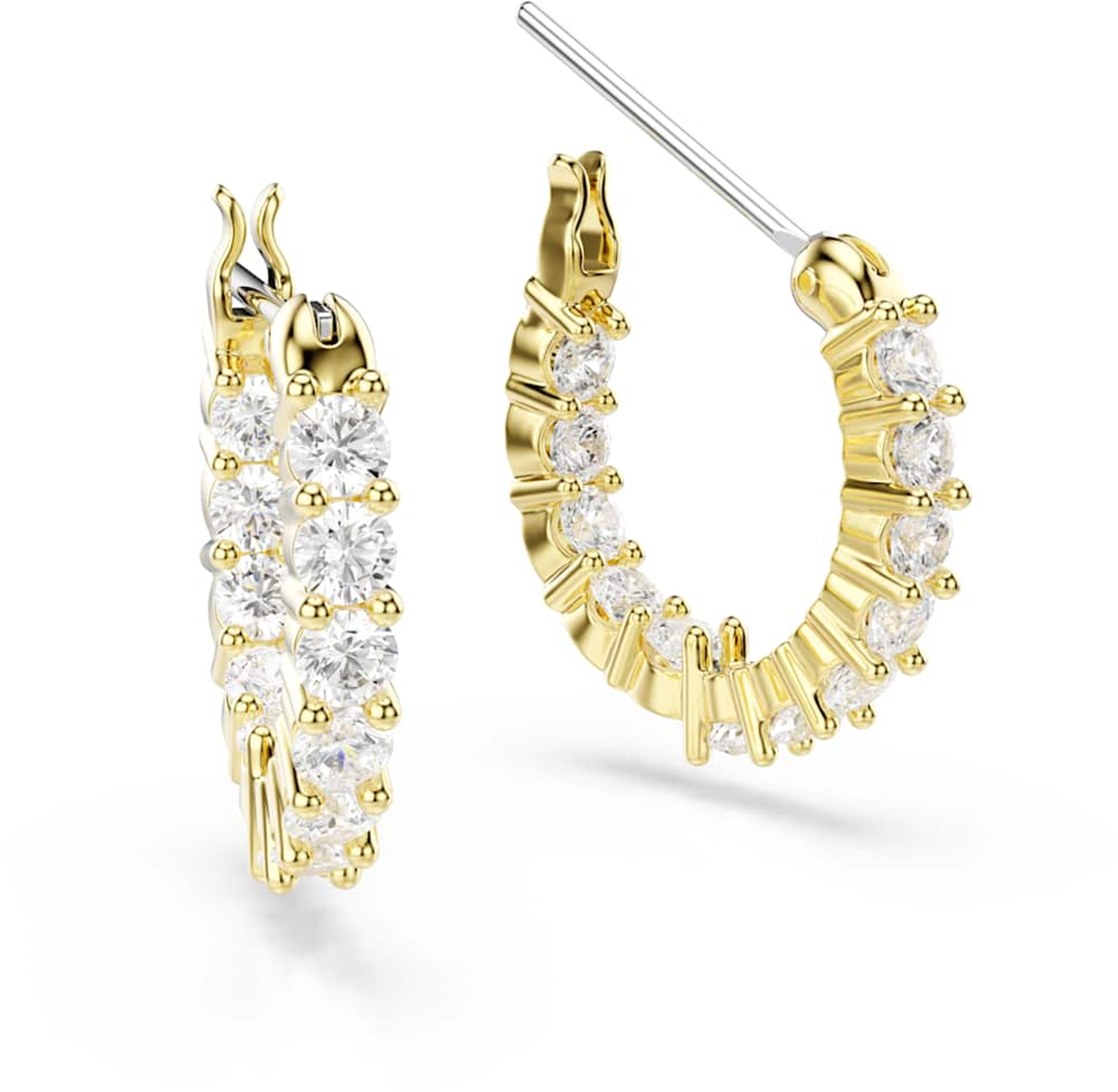 Swarovski Matrix Oorbellen met Kristal Goud