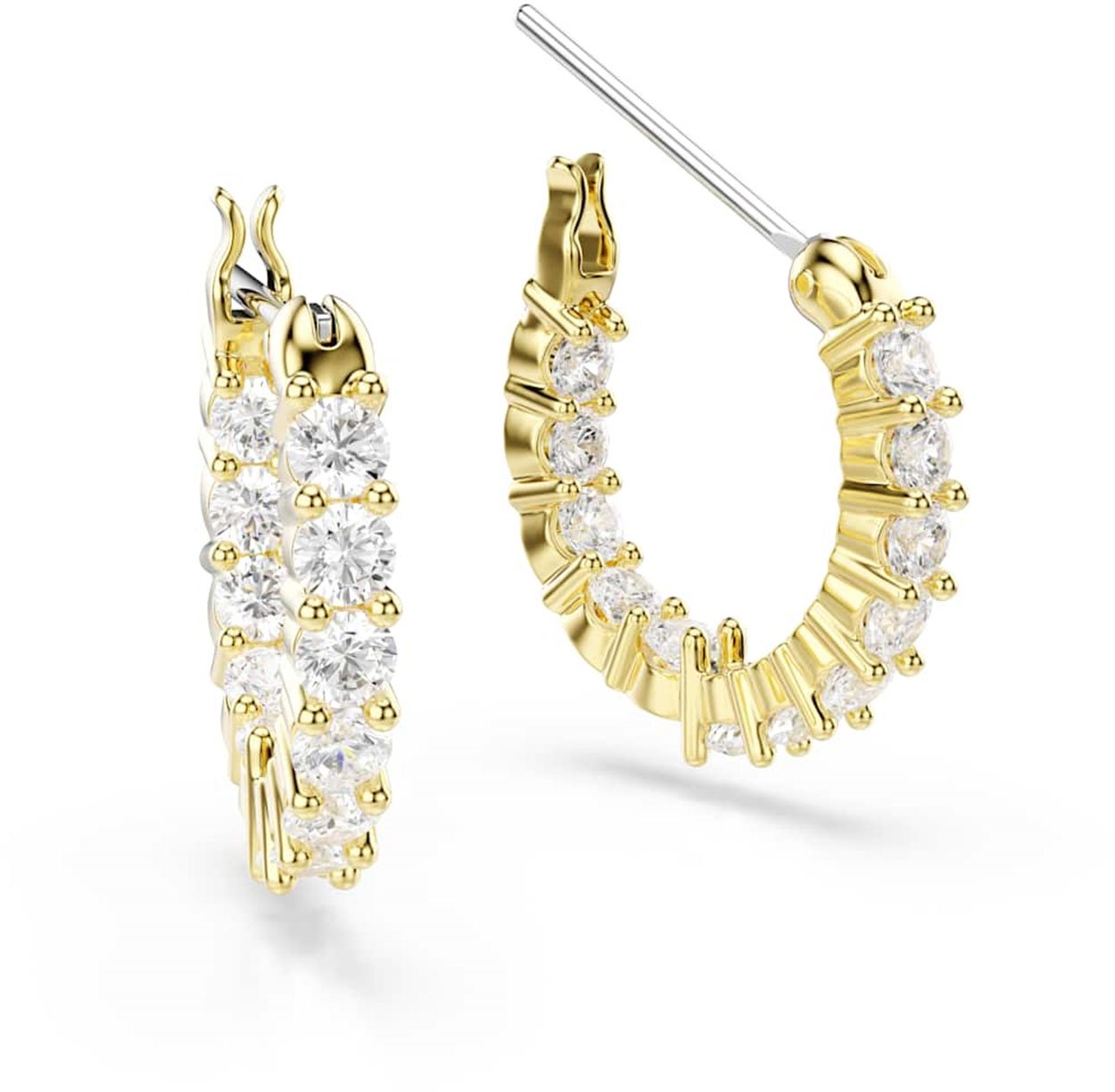 Swarovski Matrix Oorbellen met Kristal Goud