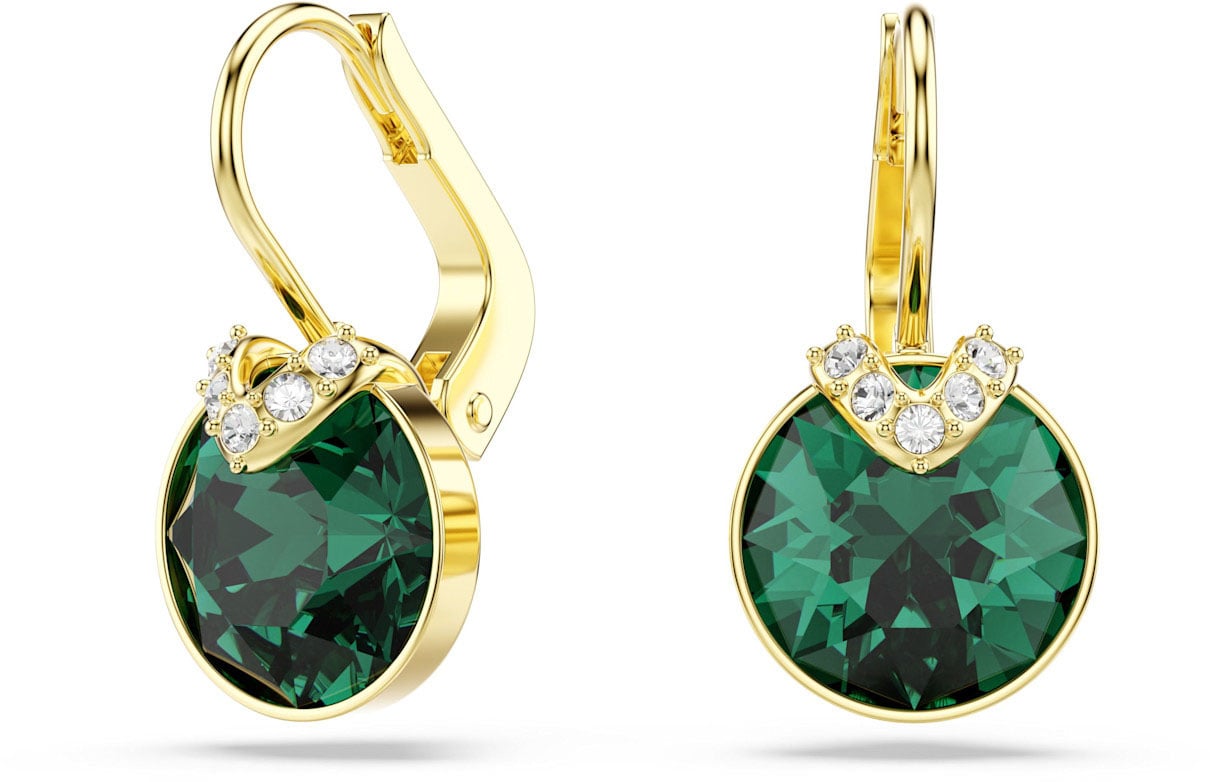 Swarovski Swarovski Oorbellen 5735389 Bella Goudkleurige Plating met Groene Steen Donkergroen