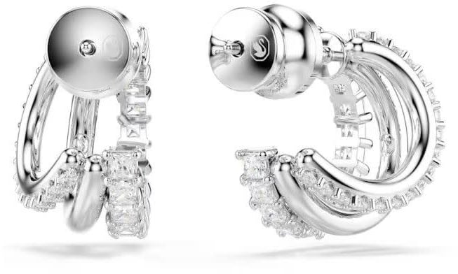 Swarovski Swarovski Oorbellen 5737110 Hyperbola Zilverkleurige Plating met Kristallen Zilver