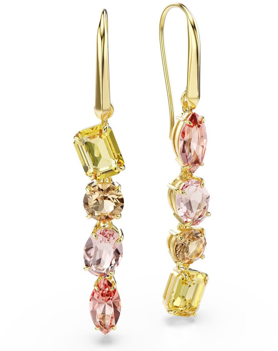 Swarovski Swarovski Oorbellen 5737454 Gema Goudkleurig met Meerkleurige Stenen Goud