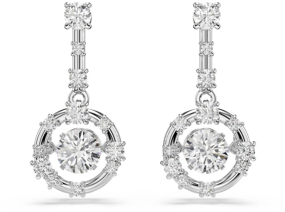 Swarovski Swarovski Oorbellen 5738194 Constella Bars Zilverkleurige Plating met Kristallen Zilver