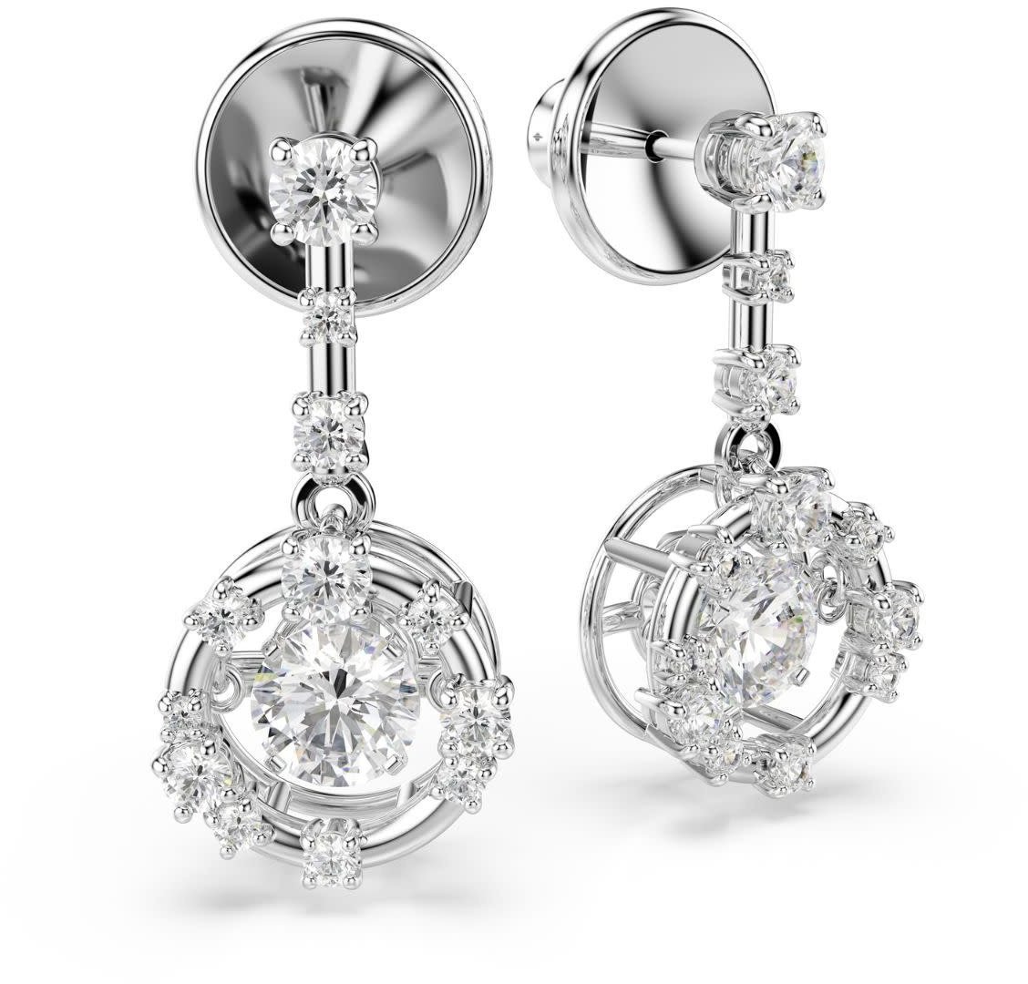 Swarovski Swarovski Oorbellen 5738194 Constella Bars Zilverkleurige Plating met Kristallen Zilver